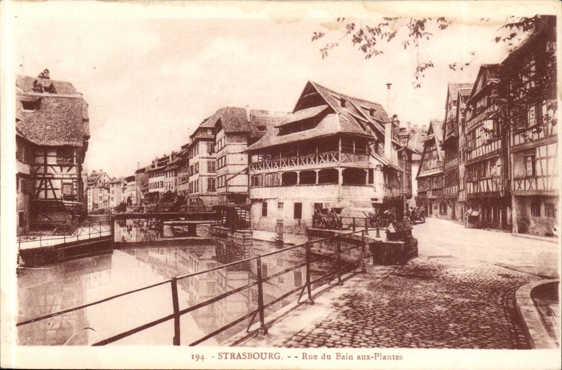 CPA Strasbourg Street of the Bath to the plants