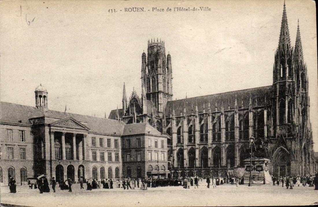 Rouen - Place of the Town hall - CPA