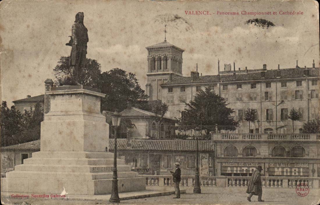 Valence - Panorama Championnet and Cathedrale - CPA