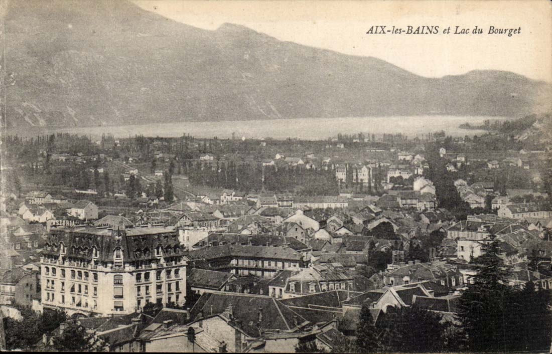 Aix les Bains - and the Lake of Le Bourget CPA