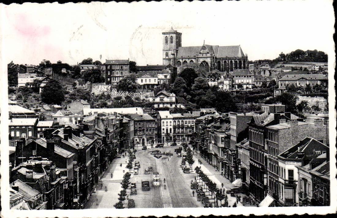 Belgium - Belgien - Liege - Boulevard of Sauventiere and Eglise St Martin CPA