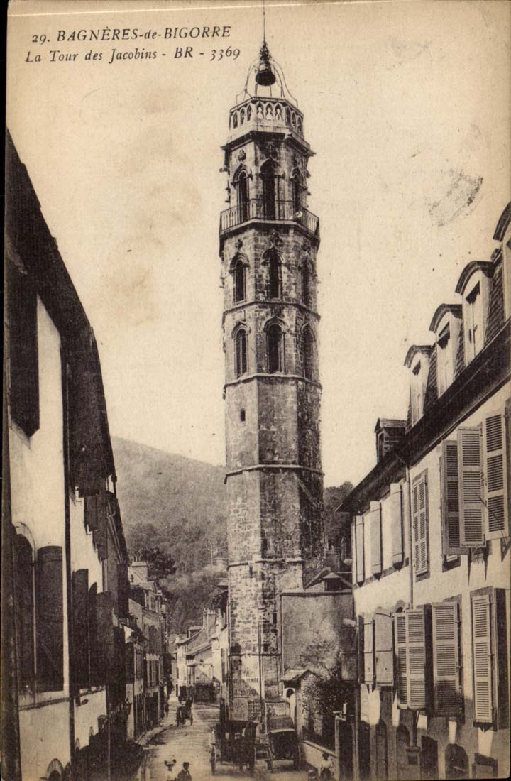 Bagneres de Bigorre - the Tower of Jacobins CPA