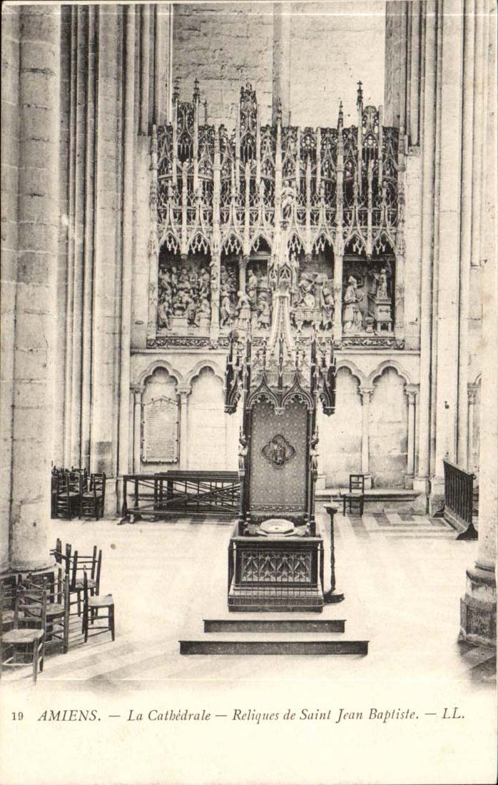 Amiens - the Cathedral - Relics of Saint Jean Baptistes CPA