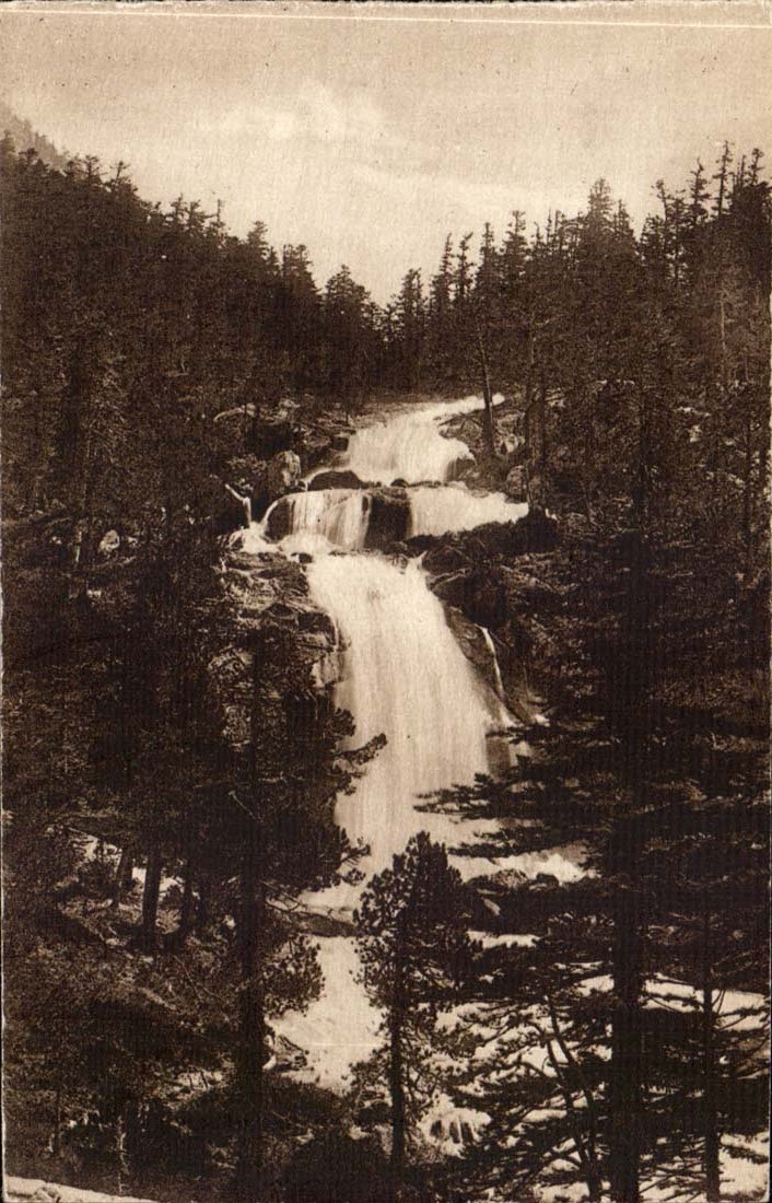 Cauterets - Kaskade der Brucke von Spanien CPA