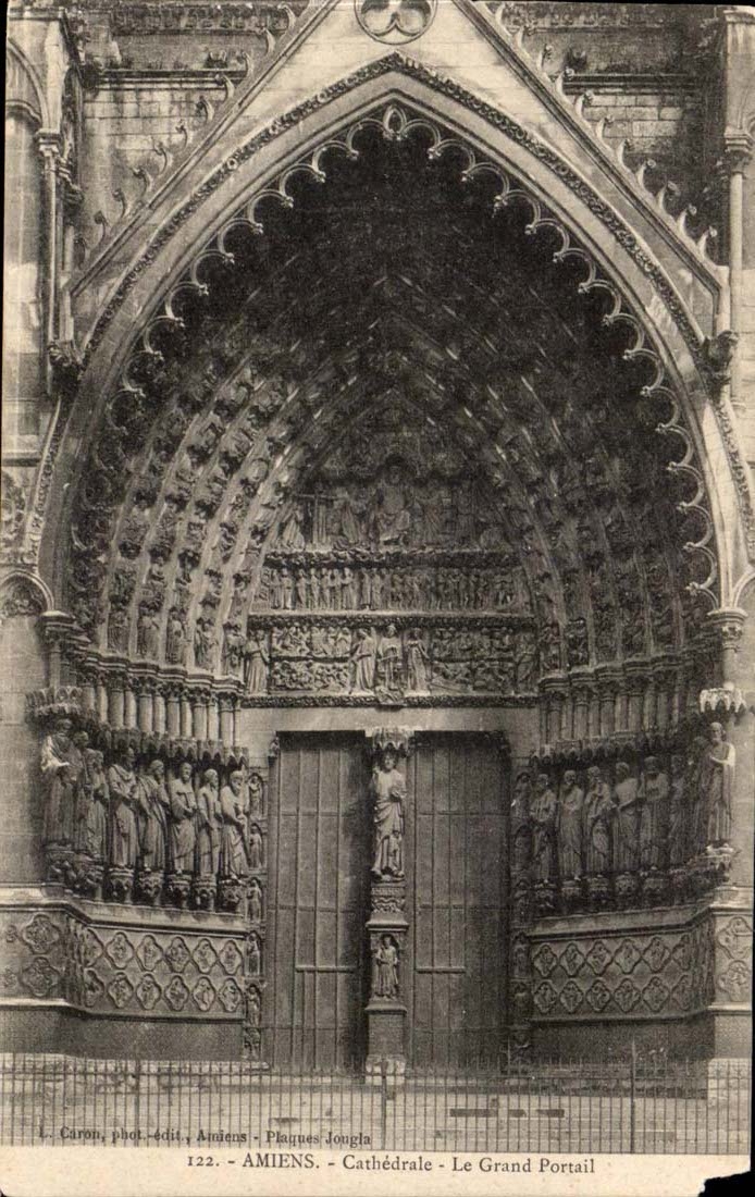 Amiens - the Cathedral - the Large Gate - CPA