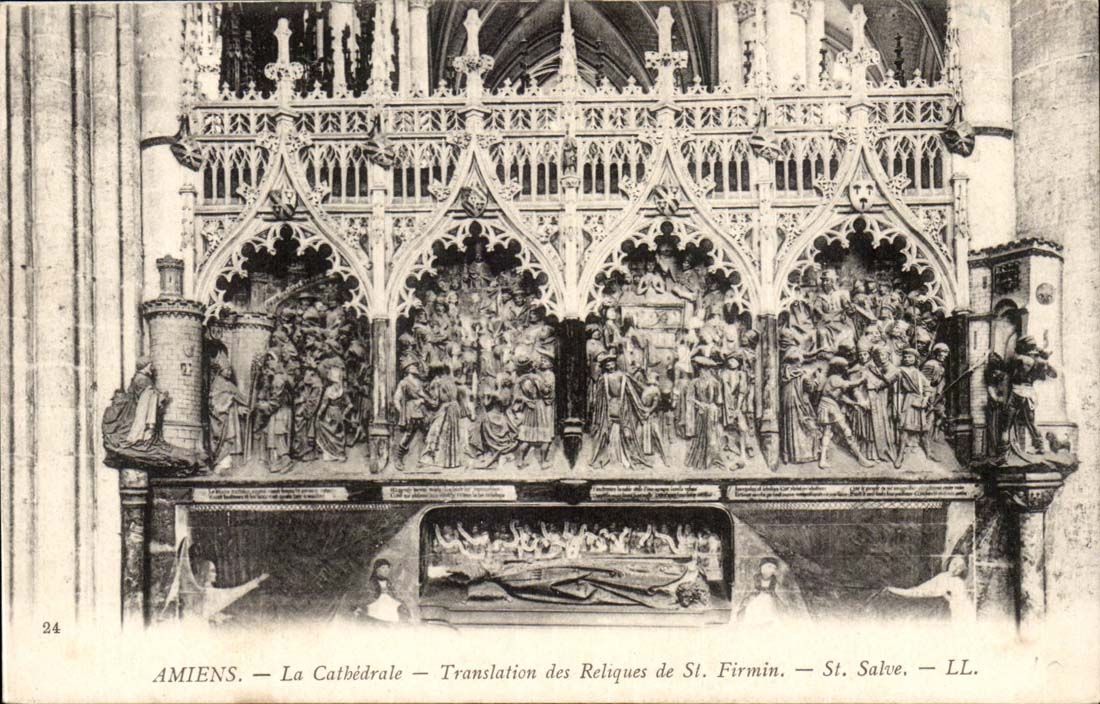 Amiens - the Cathedral - Translation of the Relics of St Firmin St Salvo - CPA