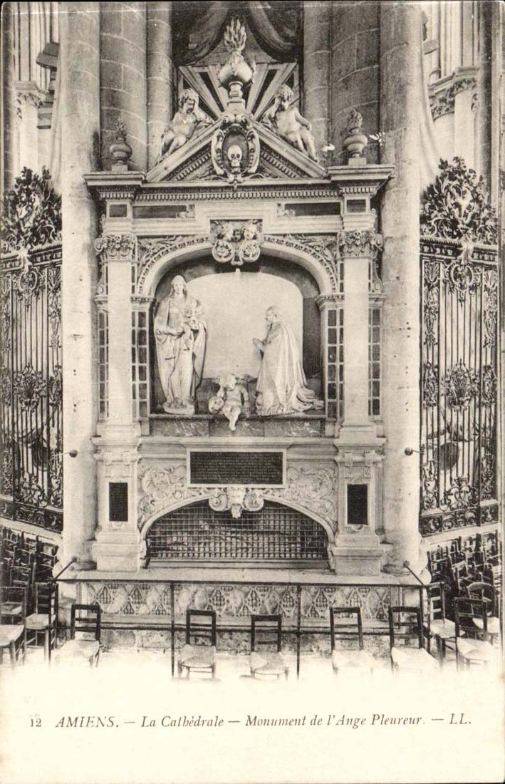 Amiens - the Cathedral - Monument of Whining Angel - Angel - CPA