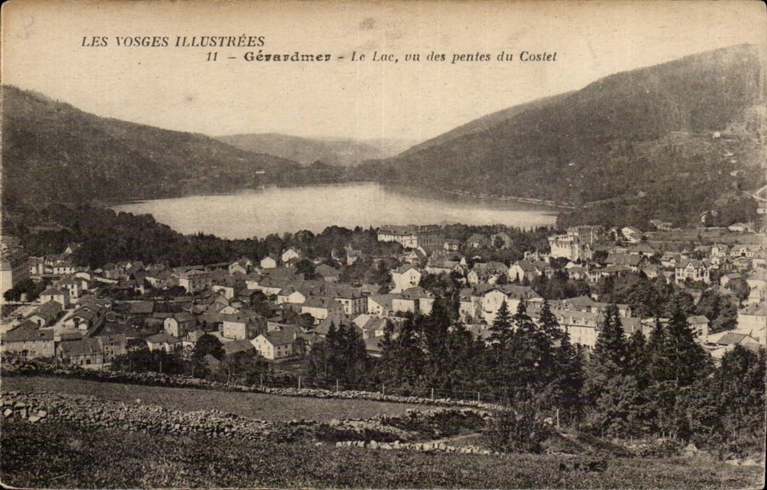 Gerardmer - Vosages Illustrated - the Lake - sight of the bridges of Costel - CPA