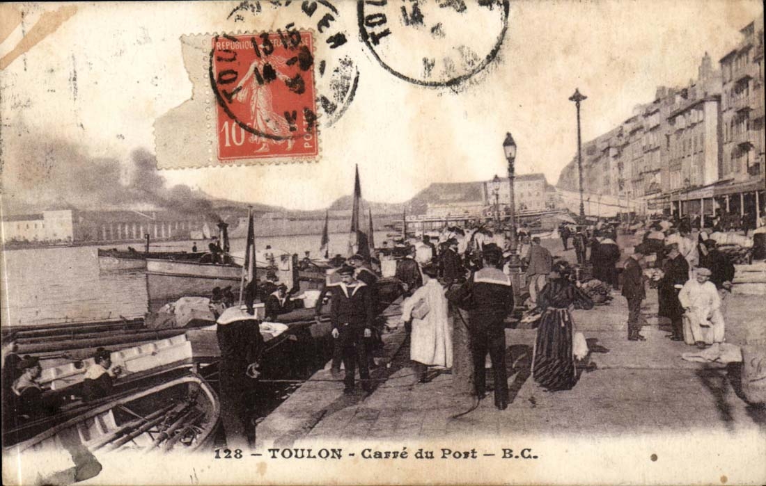 Toulon - Cross-section of the Port - CPA