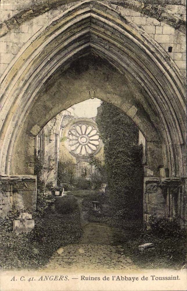 Angers - Ruins of the Abbey of All Saints' day - CPA