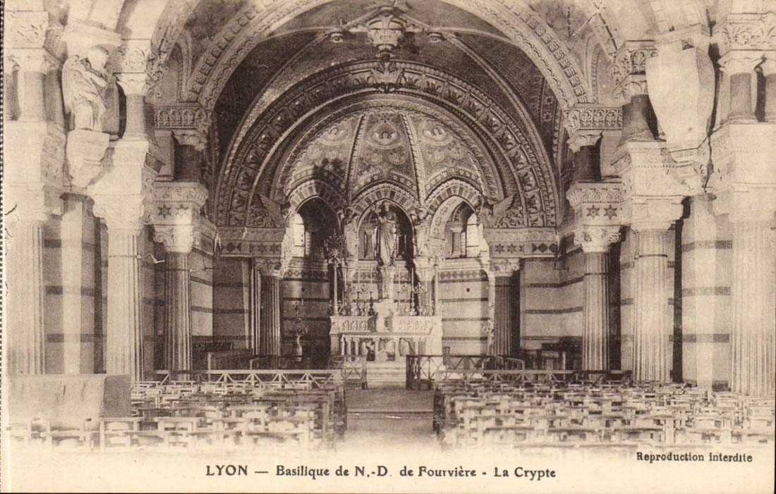 Lyon - Basilika von Notre Dame de Fourviere die Krypta - CPA