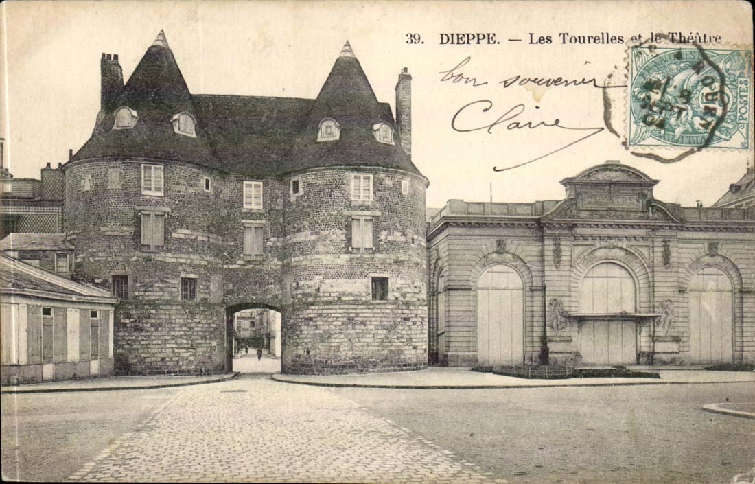 Dieppe CPA Drehkopfe und das Theater