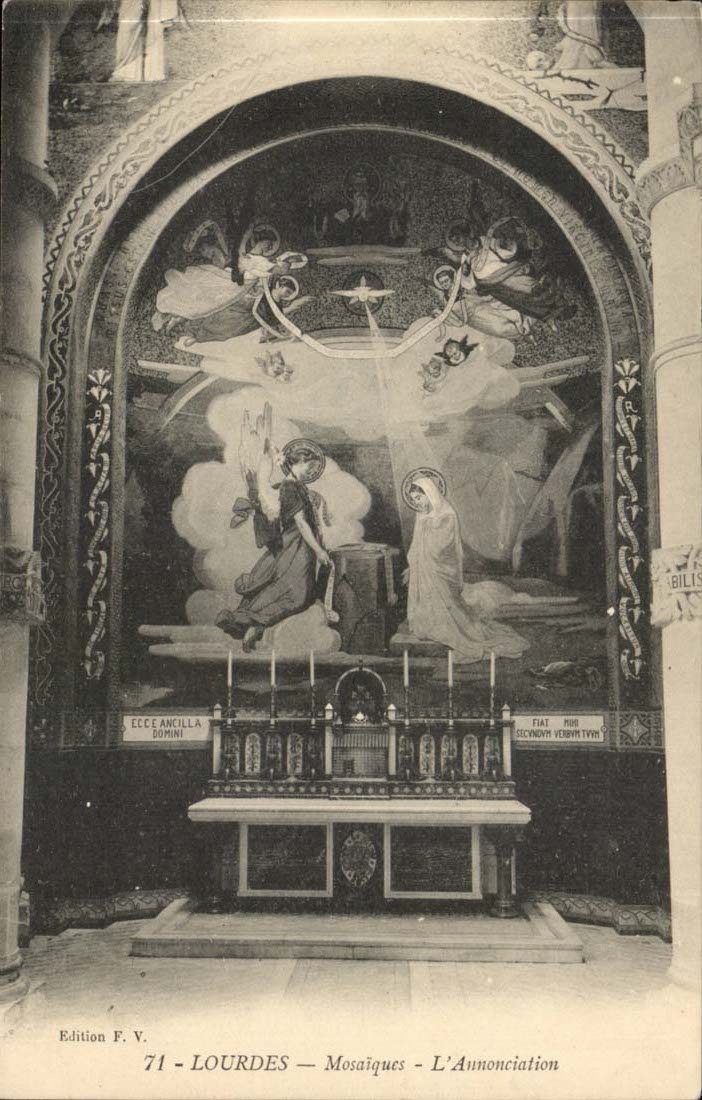Lourdes CPA Mosaiques l'annonciation