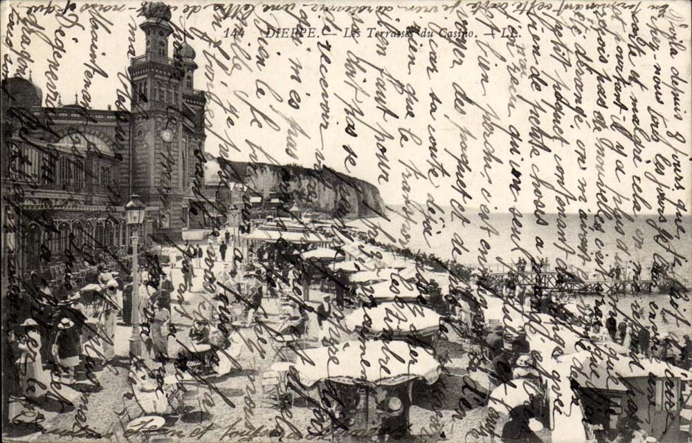 Dieppe CPA Terrassen des Kasinos