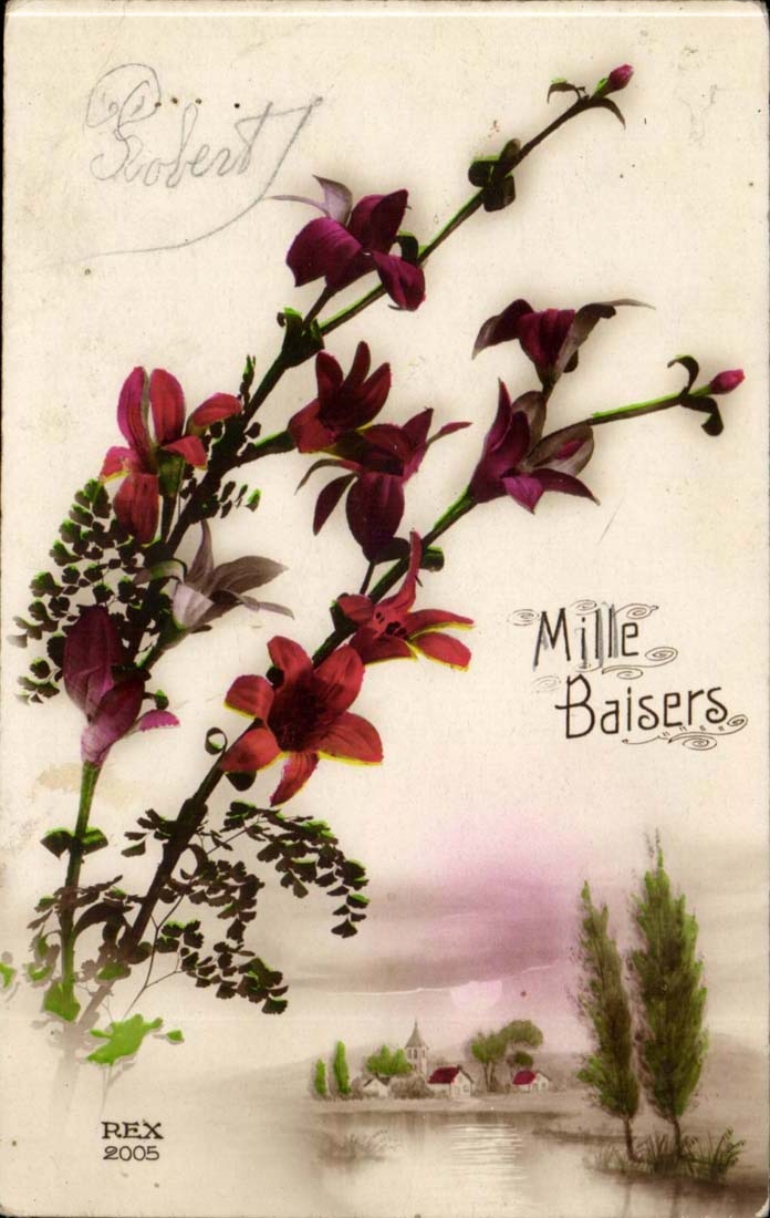 Blumen Kusse der CPA Phantasie tausend