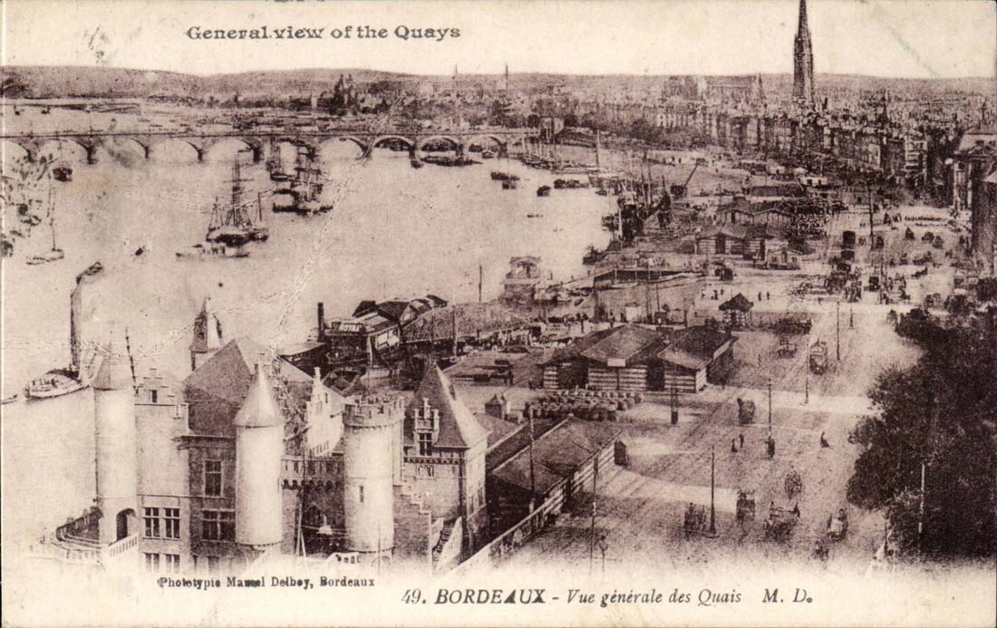 Bordeaux CPA View of the quays