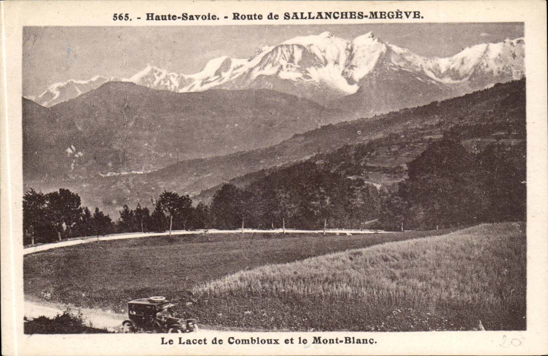 CPA Road of Sallanges the lace of Combloux and Mont Blanc