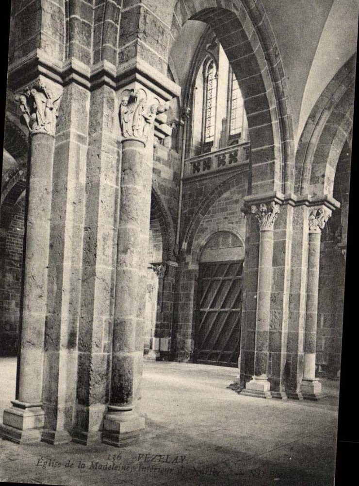 Vezelay CPA Church of the Madeleine interior of Narthex