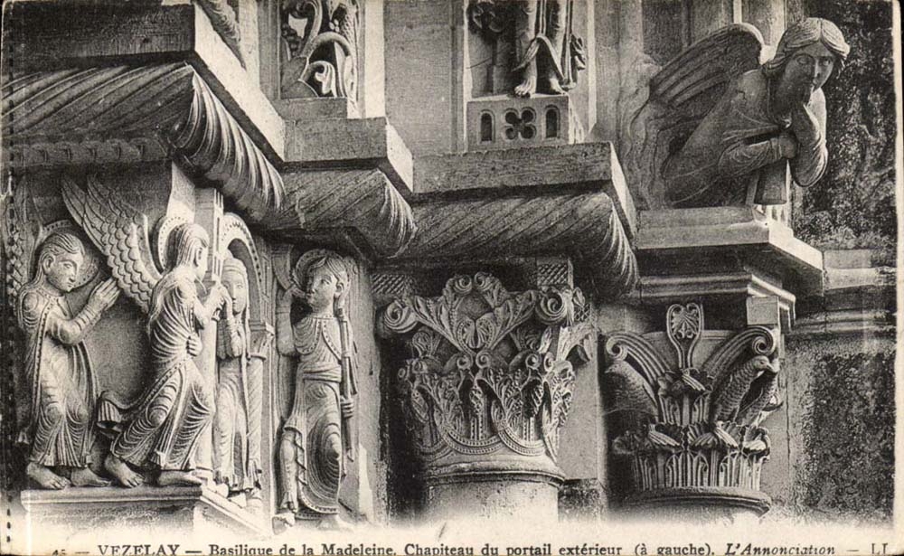 Vezelay CPA Basilika des Madeleine-Kapitals der externes Gatter Ankundigung