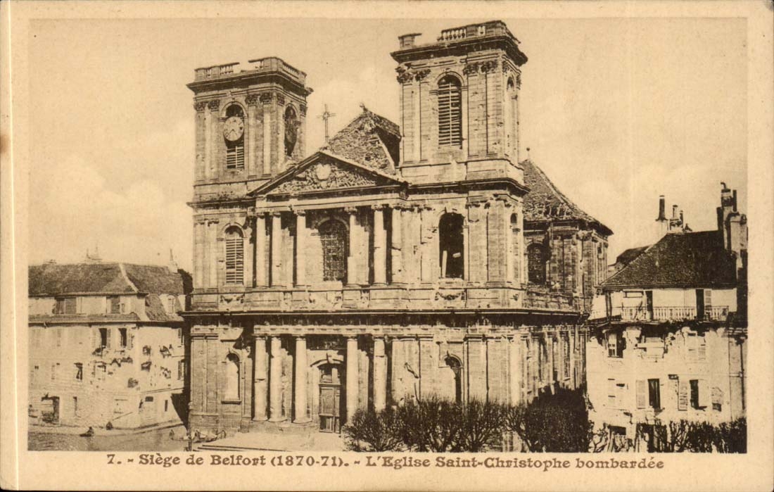 Belfort CPA the church Saint Christophe bombardee