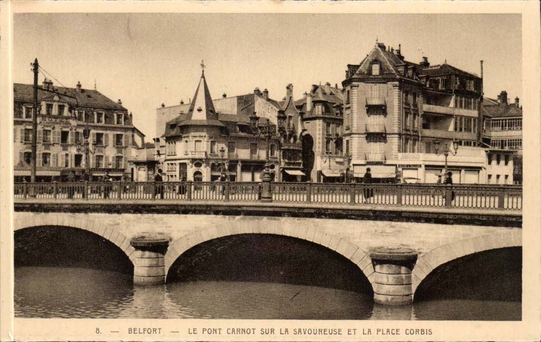 Belfort CPA the Carnot bridge on the Tasty one and the Corbis place