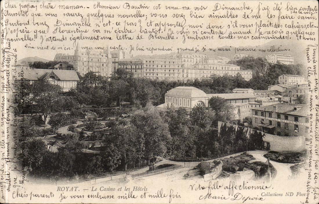 Royat CPA the casino and hotels