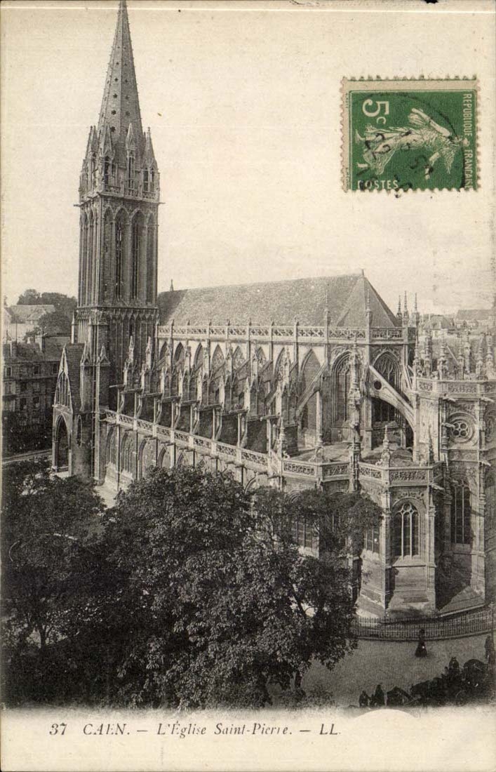 Caen CPA das Kirche Saint Pierre