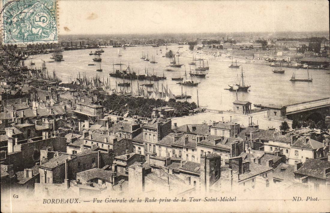 Bordeaux CPA View of the roads taken of the tower Michel Saint