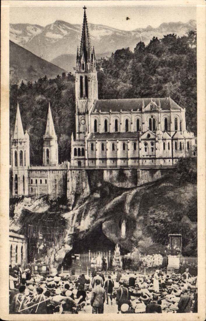 Lourdes CPA the basilica and the cave