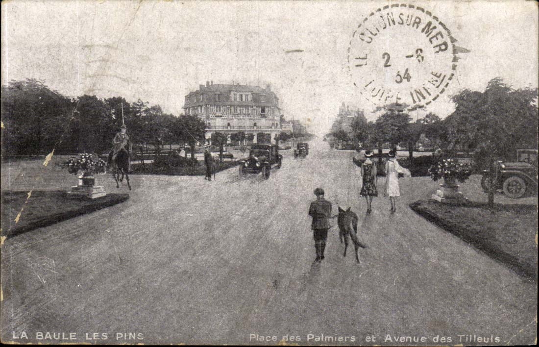 La Baule Pines CPA places palm trees and the avenue of the Limes