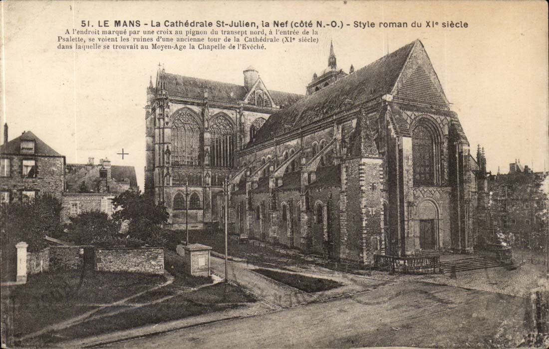 mans CPA the cathedral St Julien Stule Romance