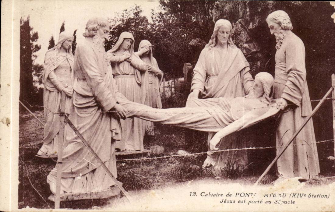 CPA Calvaire von Pontchateau Jesus ist Tur haben sepucle
