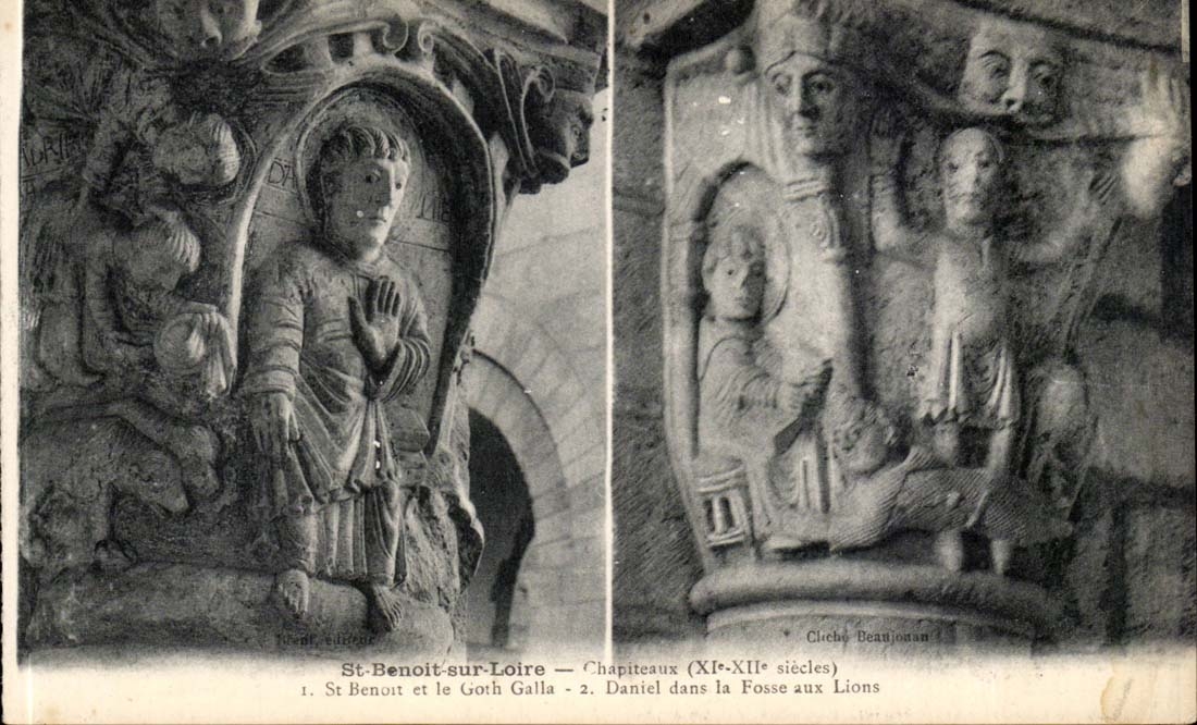 Saint Benoit surn die Kapitalien Str-Benoit und Goth Loire-CPA amtliche Aufnahme Daniel in der Hohle des Lowes