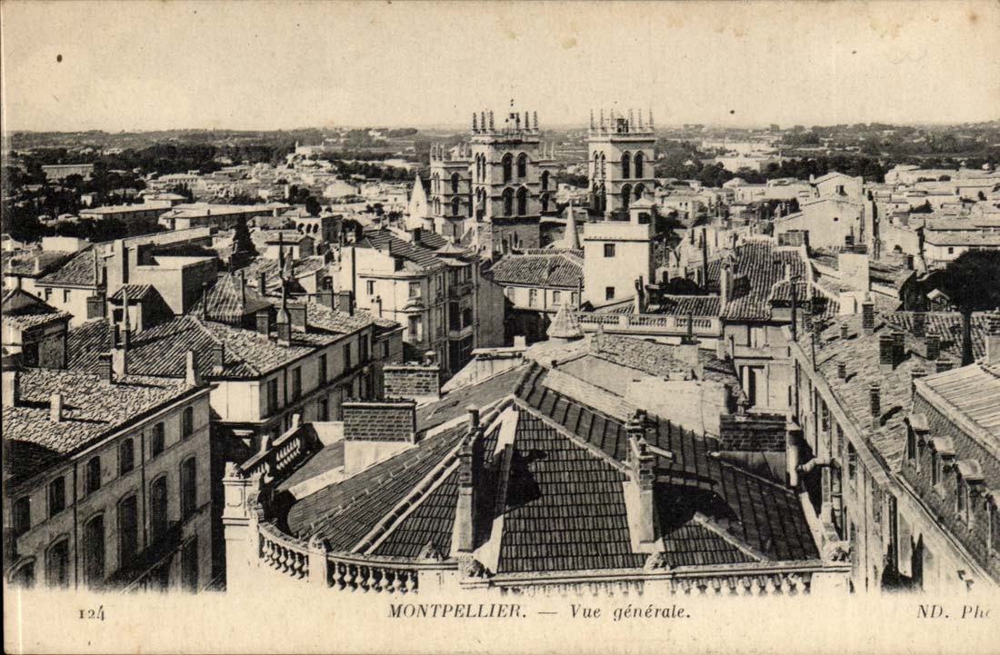 Montpellier - Vue Generale - CPA 