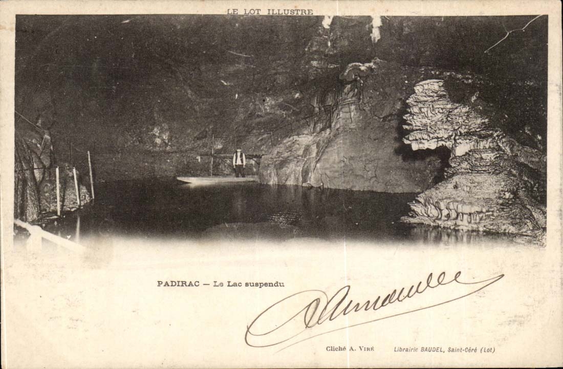 Padirac - the suspended Lake - CPA