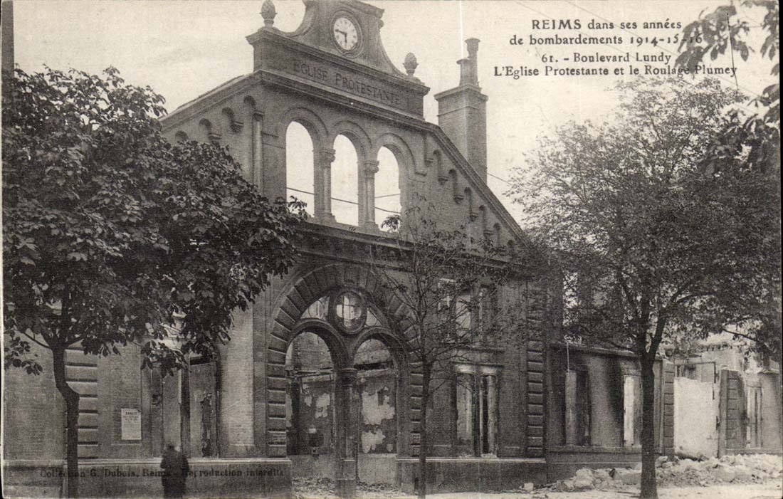 Reims - Jahre von Bombardierungen 1914 - 1915 - Lundy Prachtstrasse - CPA