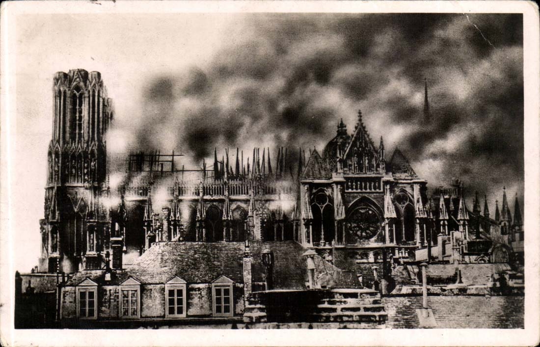 Reims - Fotographie beglaubigt Kathedrale - CPA