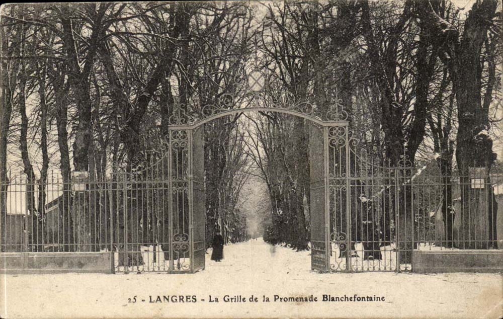 Langres - the Grid of the Blanchefontaine Walk - CPA