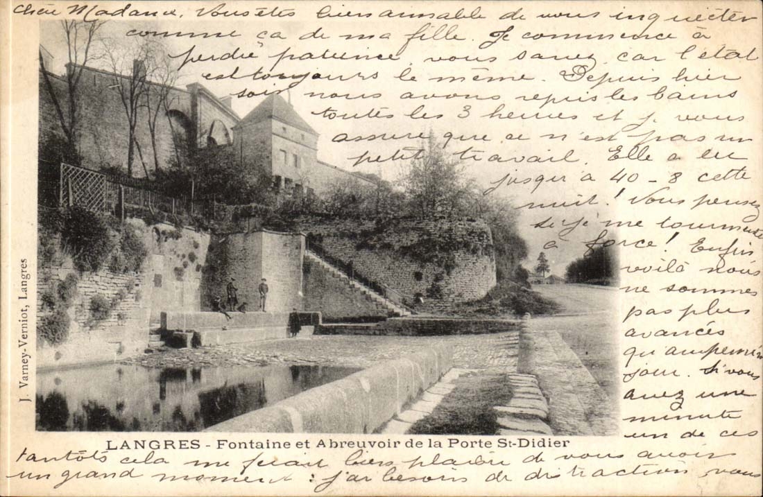 Langres - Fountain and Feeding trough of the Gate St Didier - CPA