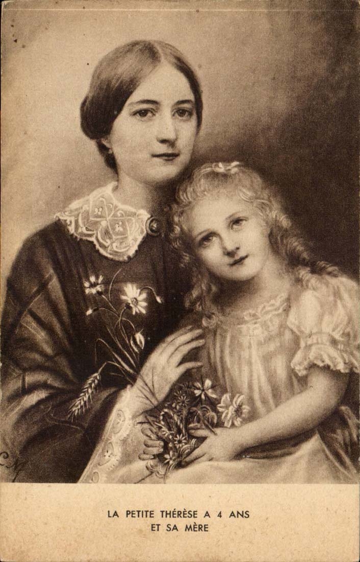 imagination - the Small Therese has 4 Years and her Mother - fair Beautiful curly haired theresa - CPA