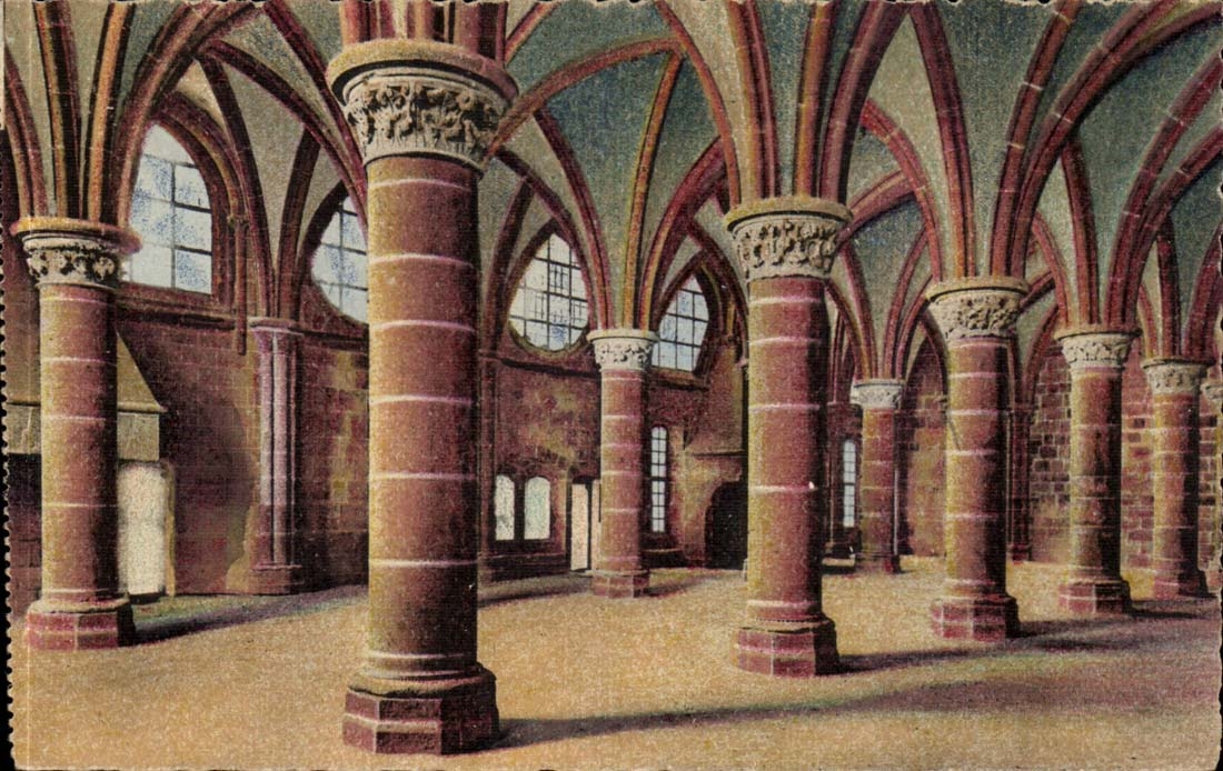 The Mount St Michel - the Room of the Knights - CPA