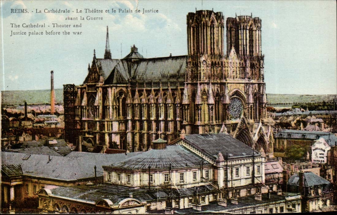 Reims CPA die Kathedrale das Theater und die Gerichte