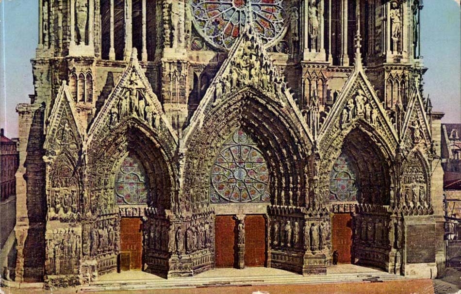 Reims CPA die Portale der Kathedrale drei des grossen Gatters