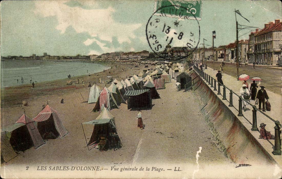 Sands Of olonne CPA View of the beach
