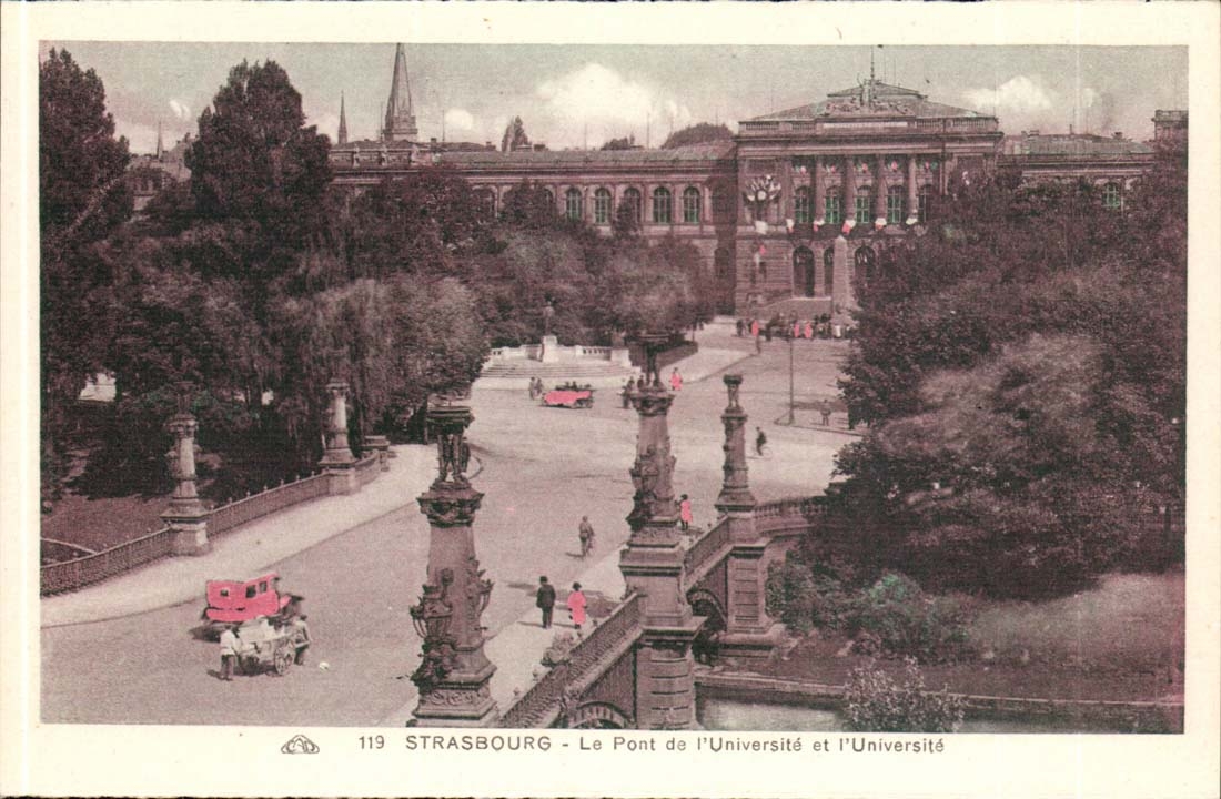 Strasbourg CPA the bridge of the university and the university