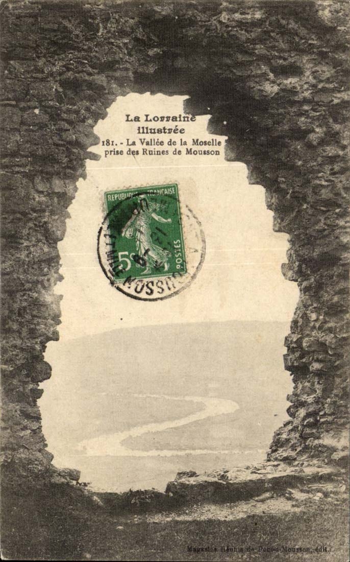 La Lorraine Illustree - La vallee de la Mosele prise des ruines de Mousson - CPA