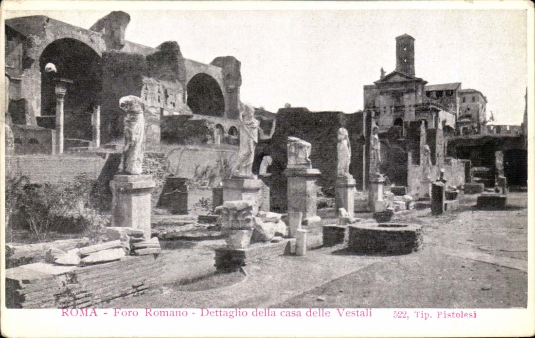 Romano Dettaglio Italien-Italien Rom CPA Foro uber gesetztem delle Vestali hinaus