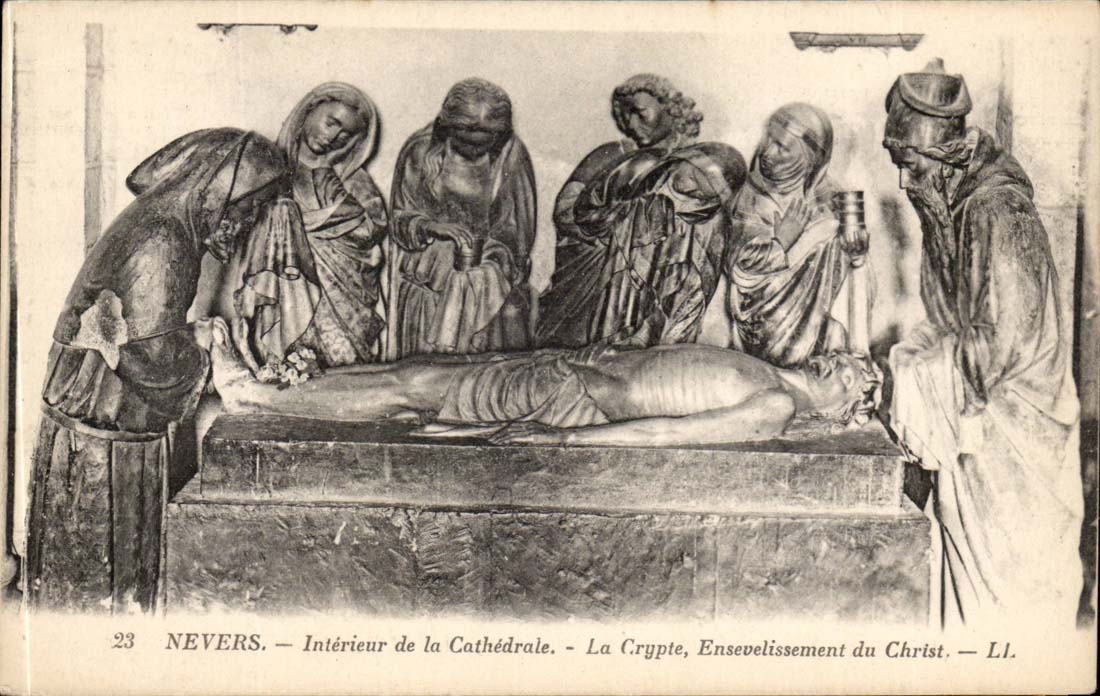 Interior Nevers CPA of the cathedral the crypt Burial of Christ