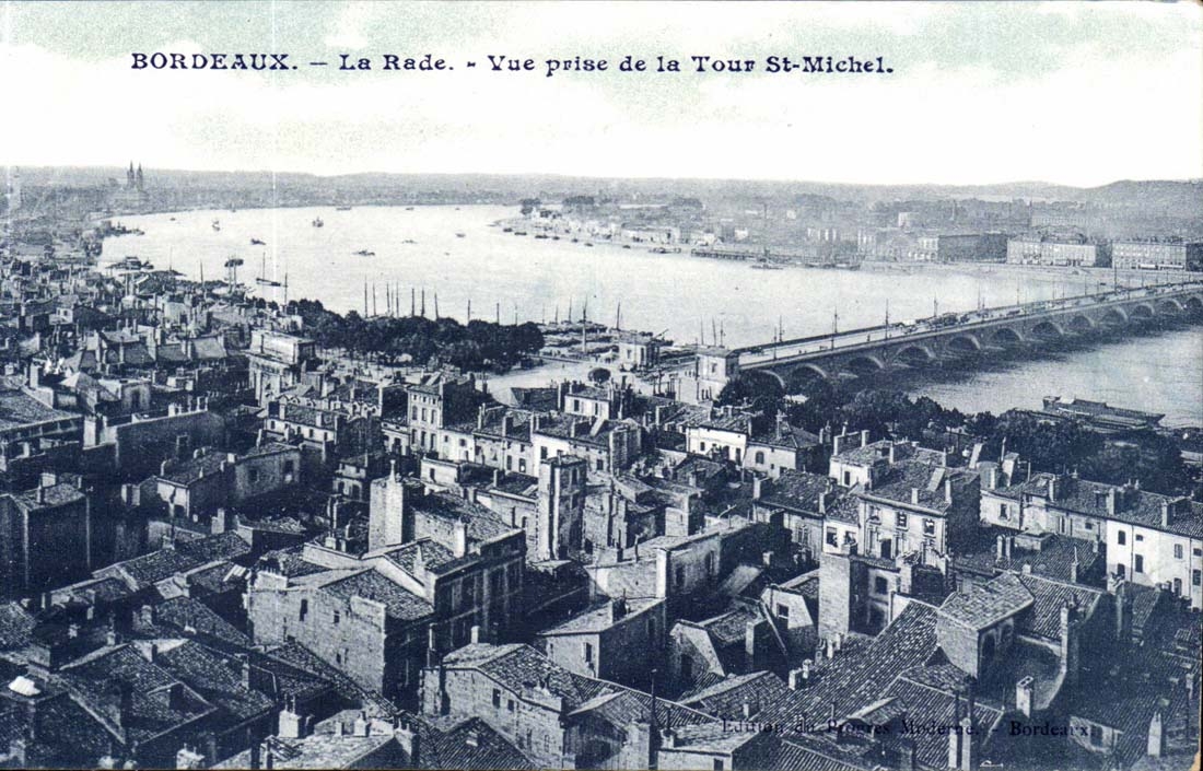 Bordeaux CPA roads Seen prsy of the Tower St Michel
