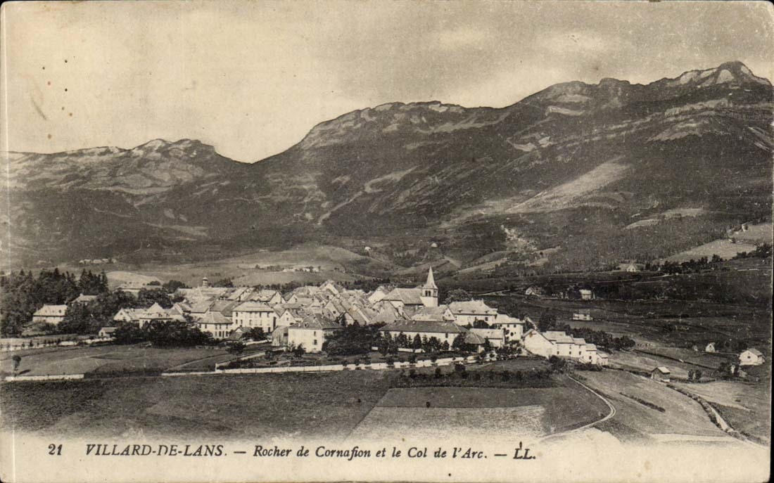 Villard de Lans - Felsen von Cornafion und der Kragen 'vom Bogen CPA